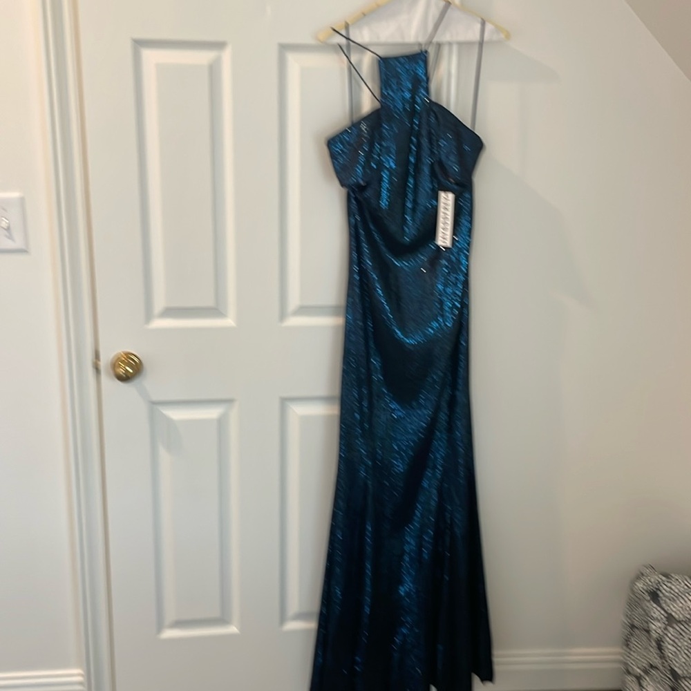 Jay Godfrey blue sequin gown, size 4